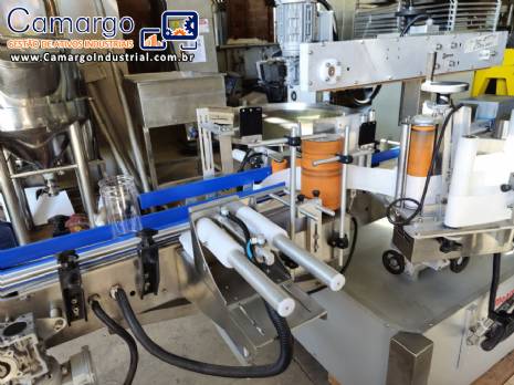 Rotuladora autom�tica para frascos potes cil�ndricos planos Maqmundi