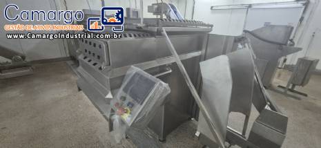 Misturador de p�s em inox 2 eixos Simetria MMF 300 para carnes embutidos pet food massas aliment�cias
