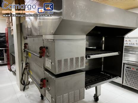 Forno de esteira em inox para pizzas panificao biscoitos Lincoln