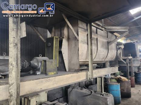 Misturador ribbon blender para p�s revestido em a�o carbono 4 toneladas