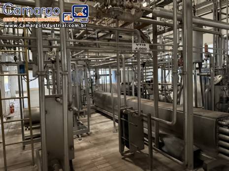 Sistema UHT VTIS Tetra Pak processamento ass�ptico esteriliza��o leite l�cteos 4.000 litros / hora