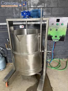 Tacho encamisado el�trico e g�s em inox para doces geleias 250 litros Inoxmar