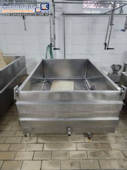 Tanque encamisado em a�o inox para fabrica��o de queijos 1500 litros