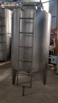 Tanque em inox com agitador 1.500 L Brasholanda com spray ball para cip
