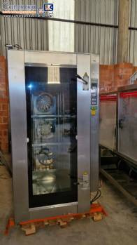Forno turbo program�vel em a�o inox Pr�tica � g�s