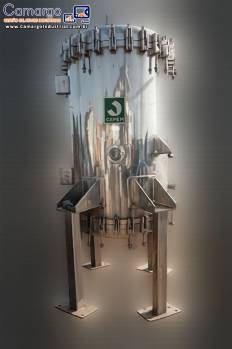 Filtro pr� capa em a�o inox para refrigerantes bebibas Cepem 6.000 litros para filtrar xarope simples