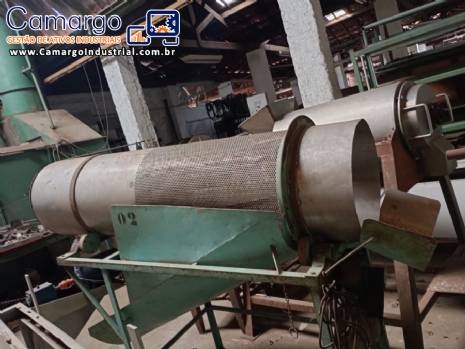 Temperador rotativo tubular em a�o inox